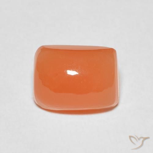 2.26ct Натуральный Темно-оранжевый Лунный камень, Подушка, Полупрозрачный