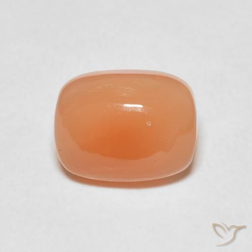 2.30ct Натуральный Красновато-оранжевый Лунный камень, Подушка, Полупрозрачный