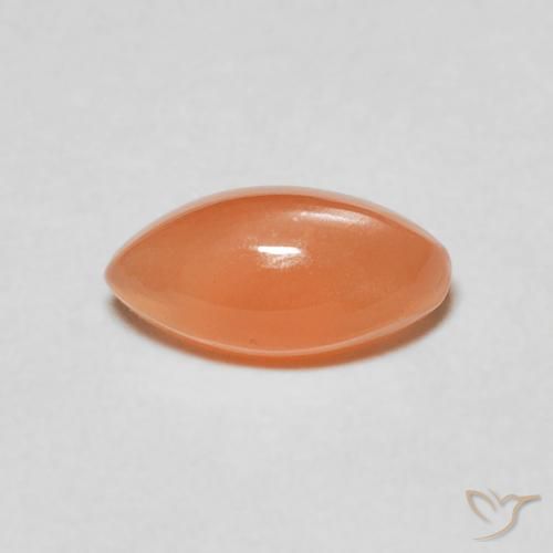 1.09ct Натуральный Светло-оранжевый Лунный камень, Маркиза, Полупрозрачный