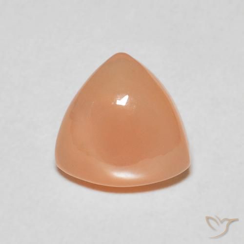 1.38ct Натуральный Светло-оранжевый Лунный камень, Триллион, Полупрозрачный