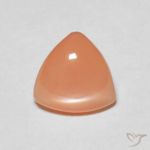 1.36ct Натуральный Светло-оранжевый Лунный камень, Триллион, Полупрозрачный