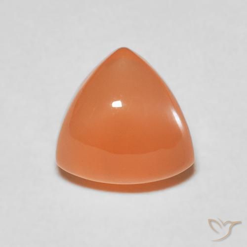 2.04ct Натуральный Красновато-оранжевый Лунный камень, Триллион, Полупрозрачный