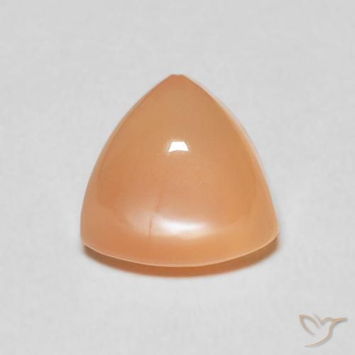 1.86ct Натуральный Светло-оранжевый Лунный камень, Триллион, Полупрозрачный