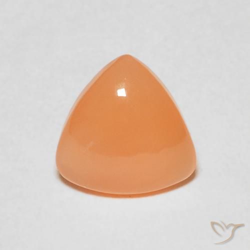 1.27ct Натуральный Medium Light-Orange Лунный камень, Триллион, Полупрозрачный