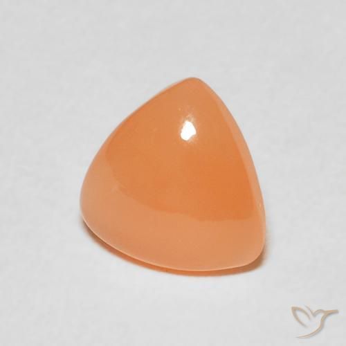 1.27 карата, натуральный Medium Light-Orange Лунный камень, Триллион, Полупрозрачный