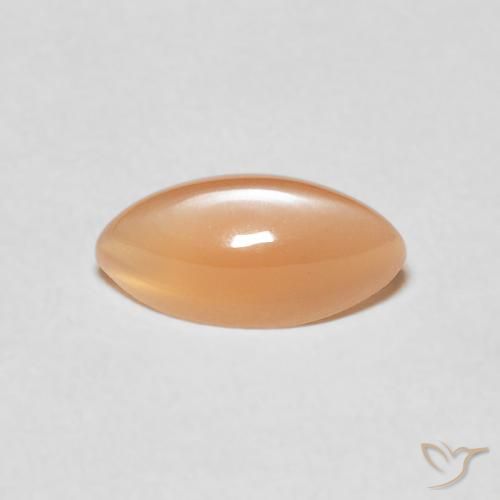 1.27ct Натуральный Medium Light-Orange Лунный камень, Маркиза, Полупрозрачный