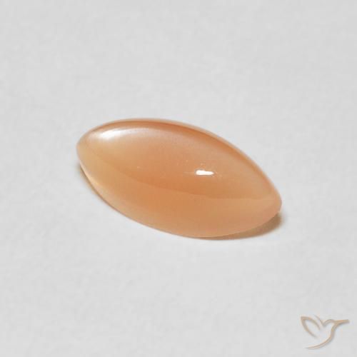 1.27 карата, натуральный Medium Light-Orange Лунный камень, Маркиза, Полупрозрачный