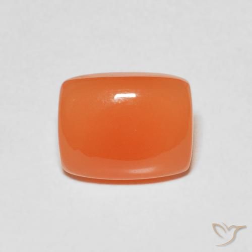 2.09ct Натуральный Теплый абрикосовый апельсин Лунный камень, Подушка, Полупрозрачный