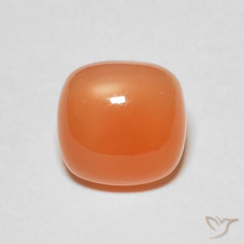 2.40ct Натуральный Красновато-оранжевый Лунный камень, Подушка, Полупрозрачный