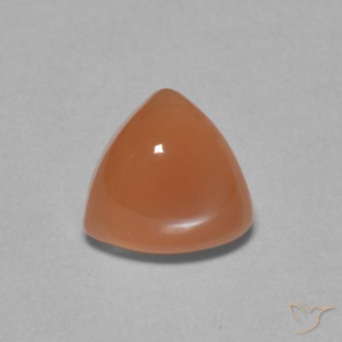 1.61ct Натуральный Темно-оранжевый Лунный камень, Триллион, Полупрозрачный