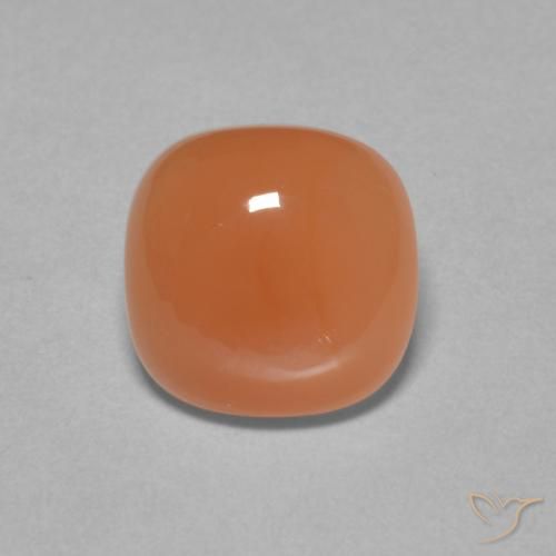 2.10ct Натуральный Красновато-оранжевый Лунный камень, Подушка, Полупрозрачный