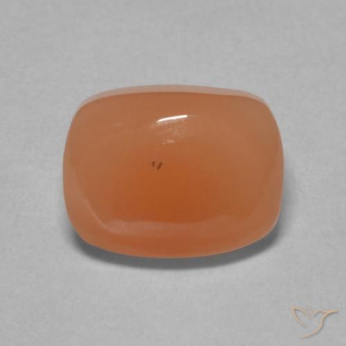 2.23ct Натуральный Светло-красновато-оранжевый Лунный камень, Подушка, Полупрозрачный