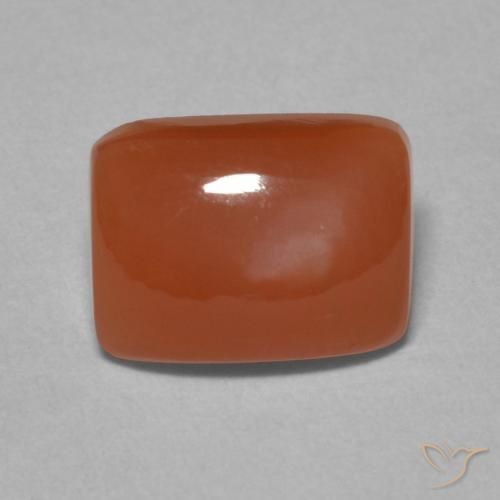 2.33ct Натуральный Красновато-оранжевый Лунный камень, Подушка, Полупрозрачный