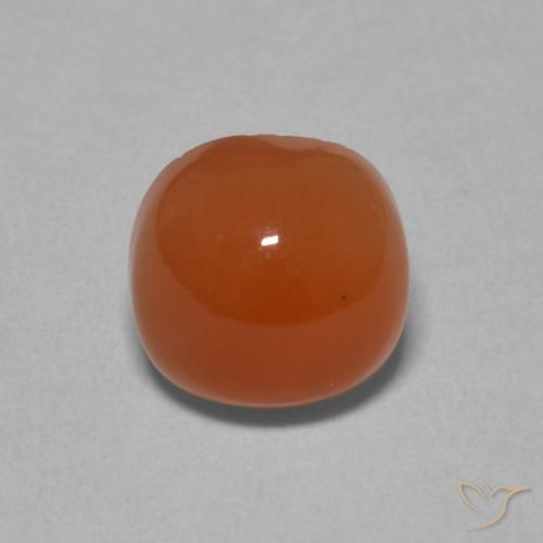 2.20ct Натуральный Красновато-оранжевый Лунный камень, Подушка, Полупрозрачный
