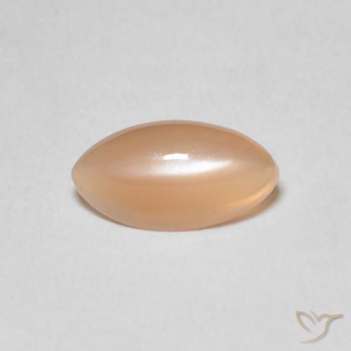 1.38ct Натуральный Канталупа Апельсин Лунный камень, Маркиза, Полупрозрачный
