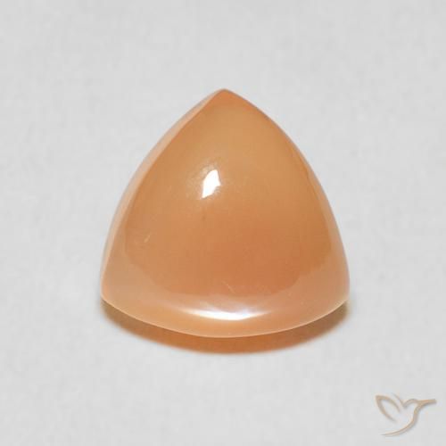 1.68ct Натуральный Канталупа Апельсин Лунный камень, Триллион, Полупрозрачный