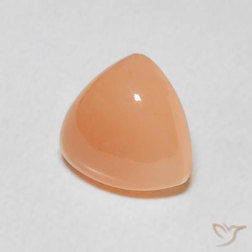 1.53 карата, натуральный Medium Light-Orange Лунный камень, Триллион, Полупрозрачный