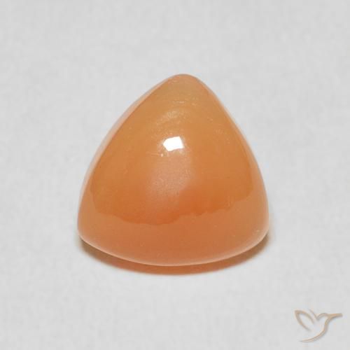 1.60ct Натуральный Канталупа Апельсин Лунный камень, Триллион, Полупрозрачный