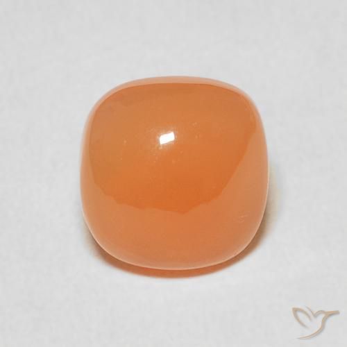 2.06ct Натуральный Перскиково-оранжевый Лунный камень, Подушка, Полупрозрачный