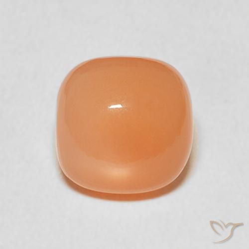 2.15ct Натуральный Канталупа Апельсин Лунный камень, Подушка, Полупрозрачный