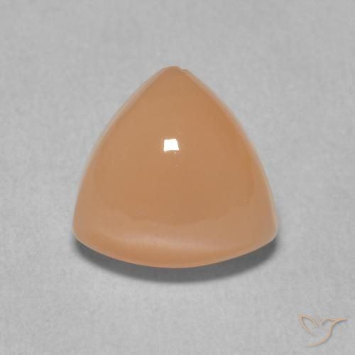 1.97ct Натуральный Перскиково-оранжевый Лунный камень, Триллион, Полупрозрачный