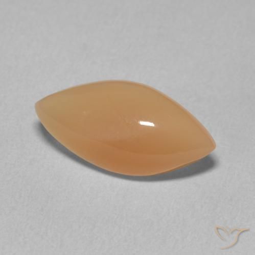 2.59 карата, натуральный Medium Light-Orange Лунный камень, Маркиза, Полупрозрачный