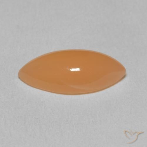 2.59 карата, натуральный Medium Light-Orange Лунный камень, Маркиза, Полупрозрачный