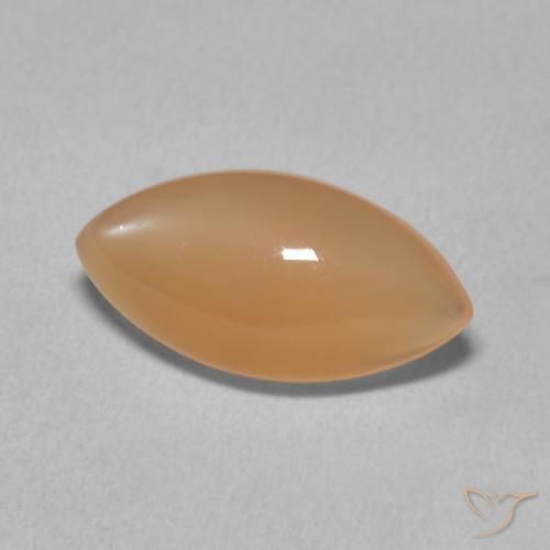 2.87 карата, натуральный Medium Light-Orange Лунный камень, Маркиза, Полупрозрачный