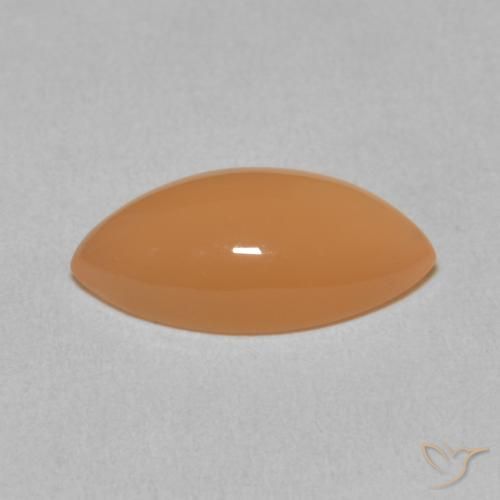 2.87 карата, натуральный Medium Light-Orange Лунный камень, Маркиза, Полупрозрачный