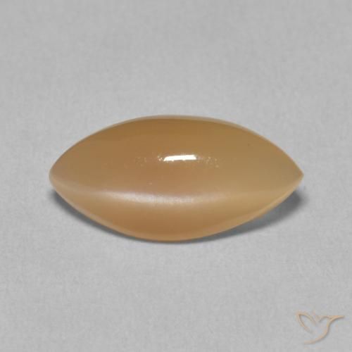 2.77ct Натуральный Канталупа Апельсин Лунный камень, Маркиза, Полупрозрачный
