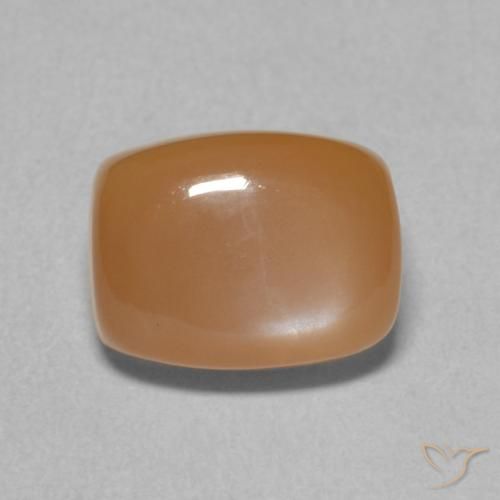 2.55ct Натуральный Красновато-оранжевый Лунный камень, Подушка, Полупрозрачный