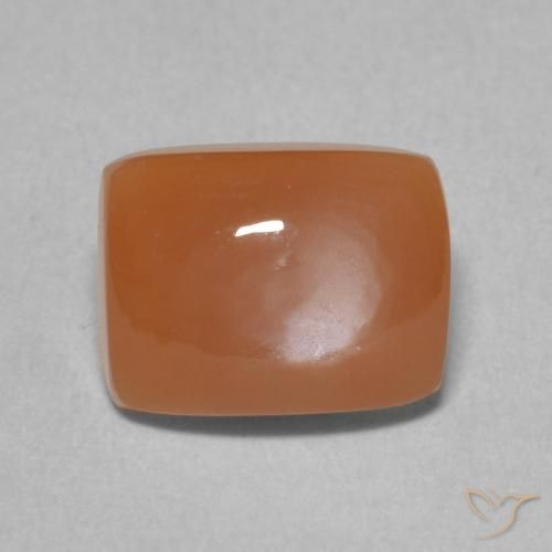 2.25ct Натуральный Темно-оранжевый Лунный камень, Подушка, Полупрозрачный
