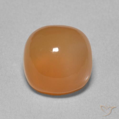 2.35ct Натуральный Красновато-оранжевый Лунный камень, Подушка, Полупрозрачный