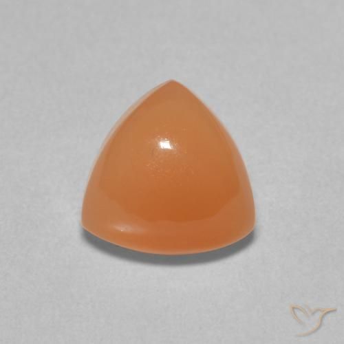 2.01ct Натуральный Светло-красновато-оранжевый Лунный камень, Триллион, Полупрозрачный