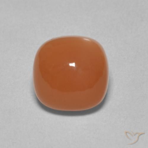 2.66ct Натуральный Красновато-оранжевый Лунный камень, Подушка, Полупрозрачный