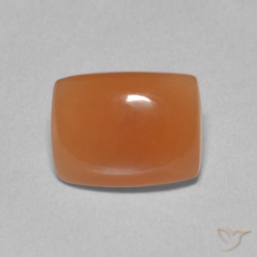 1.89ct Натуральный Темно-оранжевый Лунный камень, Подушка, Полупрозрачный