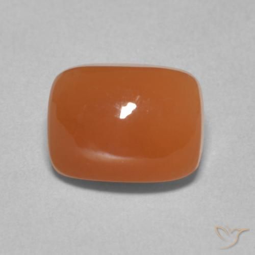 2.69ct Натуральный Красновато-оранжевый Лунный камень, Подушка, Полупрозрачный