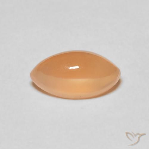 1.75ct Натуральный Medium Light-Orange Лунный камень, Маркиза, Полупрозрачный