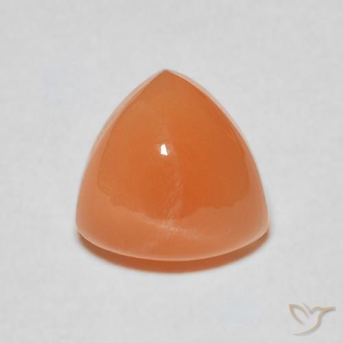 1.93ct Натуральный Теплый абрикосовый апельсин Лунный камень, Триллион, Полупрозрачный