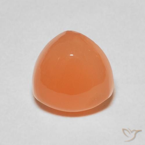 1.87ct Натуральный Красновато-оранжевый Лунный камень, Триллион, Полупрозрачный