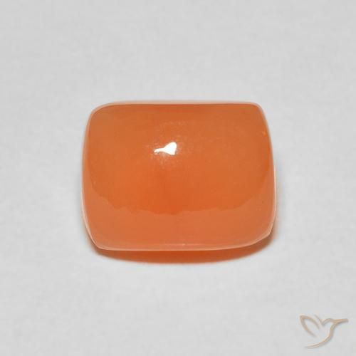 2.66ct Натуральный Темно-оранжевый Лунный камень, Подушка, Полупрозрачный