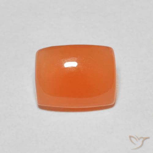 2.07ct Натуральный Красновато-оранжевый Лунный камень, Подушка, Полупрозрачный