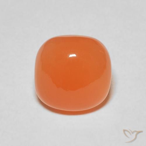 2.19ct Натуральный Темно-оранжевый Лунный камень, Подушка, Полупрозрачный