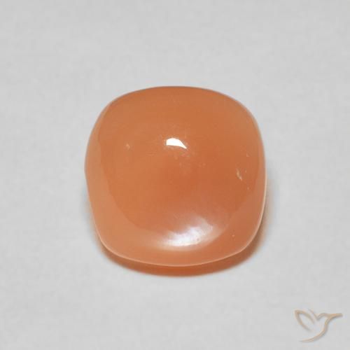 1.99ct Натуральный Светло-красновато-оранжевый Лунный камень, Подушка, Полупрозрачный