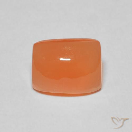 2.19ct Натуральный Красновато-оранжевый Лунный камень, Подушка, Полупрозрачный