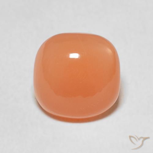 1.89ct Натуральный Светло-красновато-оранжевый Лунный камень, Подушка, Полупрозрачный