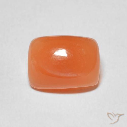 2.40ct Натуральный Красновато-оранжевый Лунный камень, Подушка, Полупрозрачный