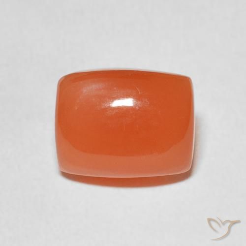 2.57ct Натуральный Средний апельсин Лунный камень, Подушка, Полупрозрачный