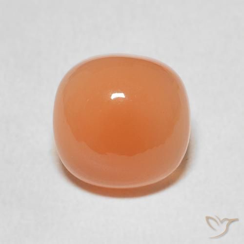 2.26ct Натуральный Теплый абрикосовый апельсин Лунный камень, Подушка, Полупрозрачный