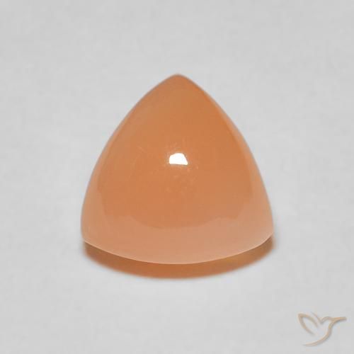 2.21ct Натуральный Medium Light-Orange Лунный камень, Триллион, Полупрозрачный
